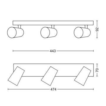 Philips - Foco LED 3xGU10/5,5W/230V