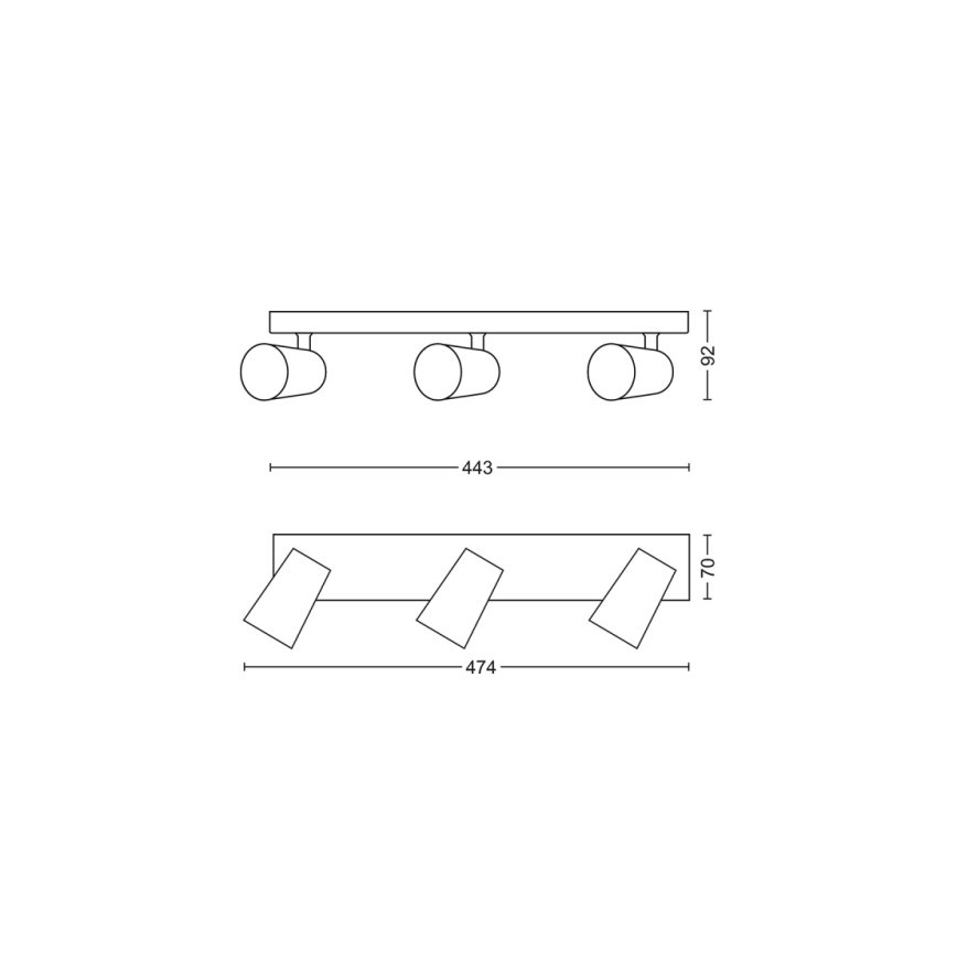 Philips - Foco LED 3xGU10/5,5W/230V