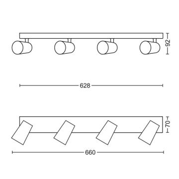 Philips - Foco 4xGU10/5,5W/230V