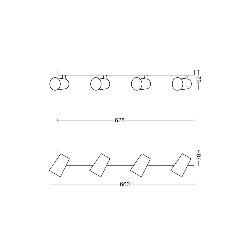 Philips - Foco 4xGU10/5,5W/230V