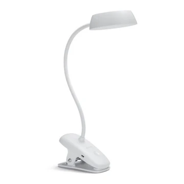 Philips - Candeeiro LED com regulação e clipe DONUTCLIP LED/3W/5V CRI 90 branco