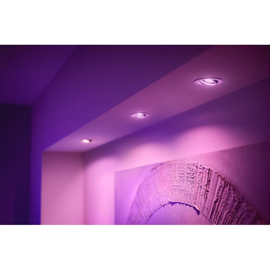 Philips - CONJUNTO 3x Focos de encastrar LED RGBW com regulação Hue CENTURA 1xGU10/4,2W/230V 2000-6500K