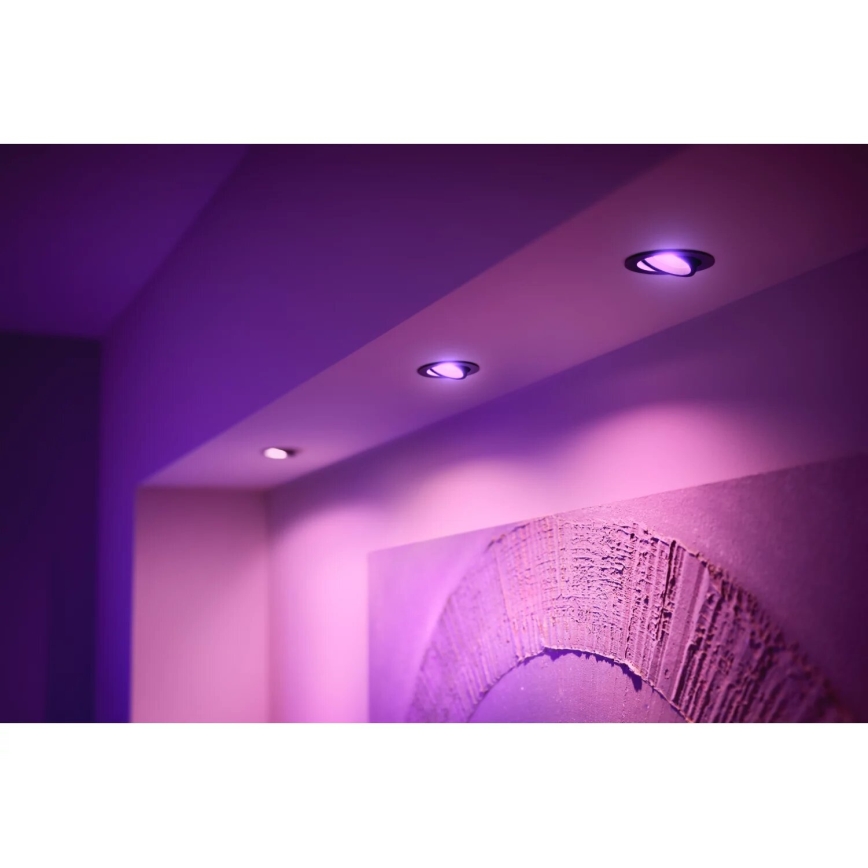 Philips - CONJUNTO 3x Focos de encastrar LED RGBW com regulação Hue CENTURA 1xGU10/4,2W/230V 2000-6500K