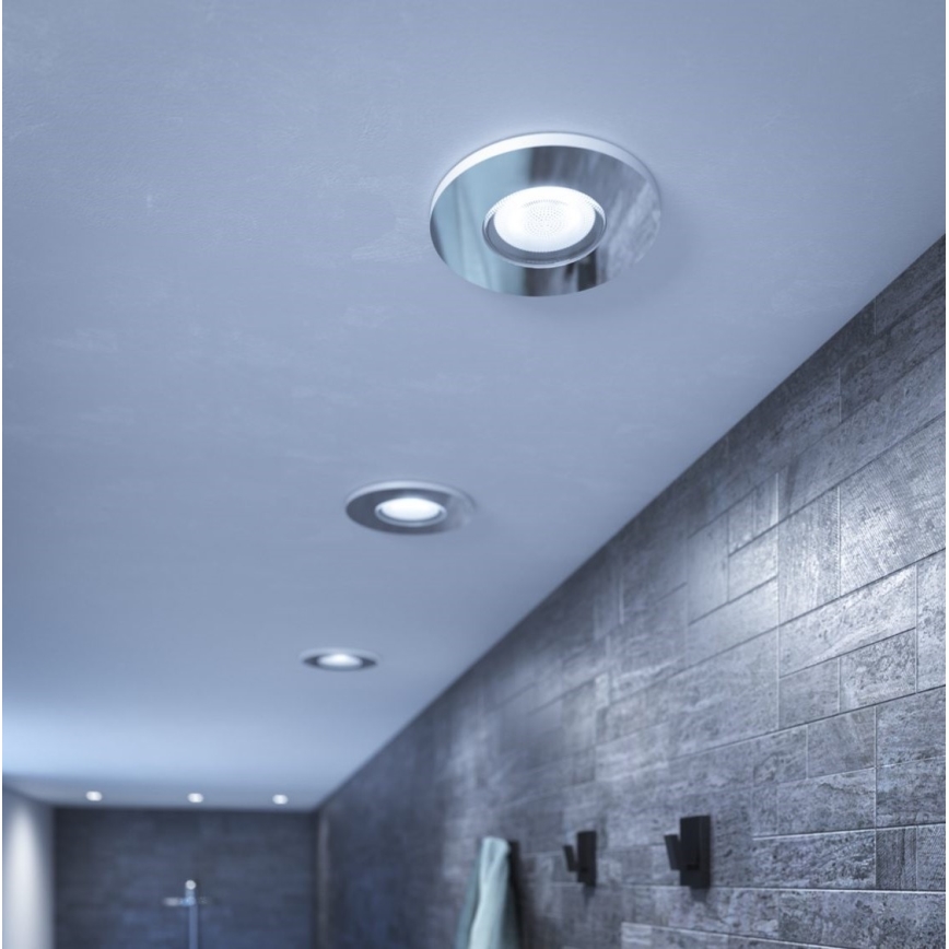 Philips - CONJUNTO 3x Focos LED embutidos para casa de banho LED com regulação Hue ADORE BATHROOM 1xGU10/4,2W/230V 2200-6500K IP44