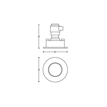 Philips - CONJUNTO 3x Focos LED embutidos para casa de banho LED com regulação Hue ADORE BATHROOM 1xGU10/4,2W/230V 2200-6500K IP44