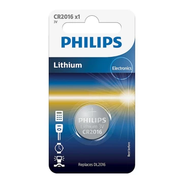 Philips CR2016/01B - Célula de botão de lítio CR2016 MINICELLS 3V 90mAh