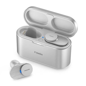 Philips Fidelio T1WT/00 - Auriculares sem fios IPX4 prateados