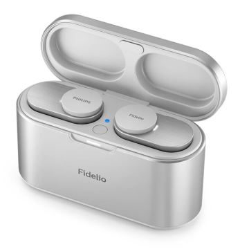 Philips Fidelio T1WT/00 - Auriculares sem fios IPX4 prateados