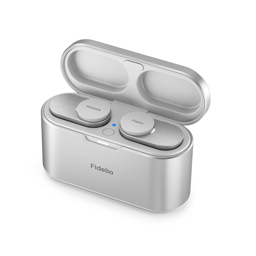 Philips Fidelio T1WT/00 - Auriculares sem fios IPX4 prateados