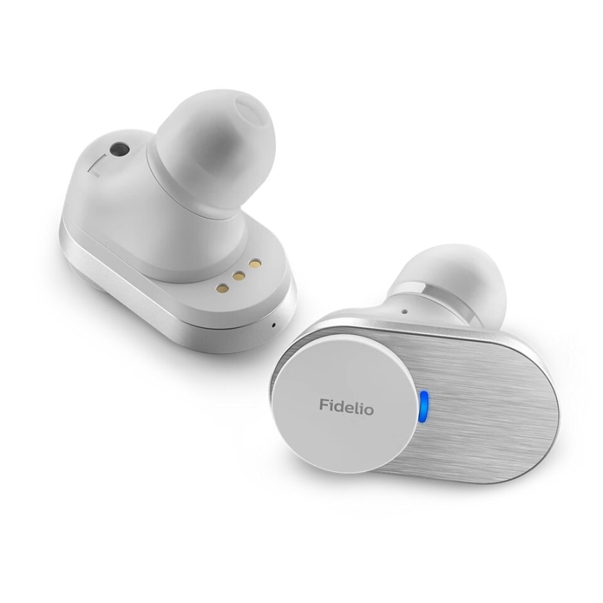 Philips Fidelio T1WT/00 - Auriculares sem fios IPX4 prateados