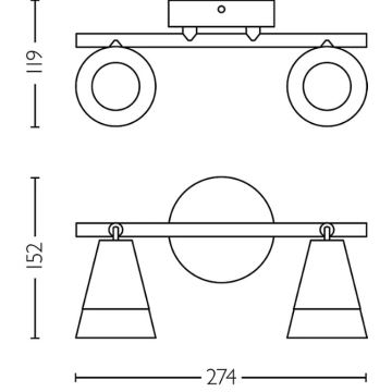 Philips - Foco CLEFT 2xGU10/5W/230V