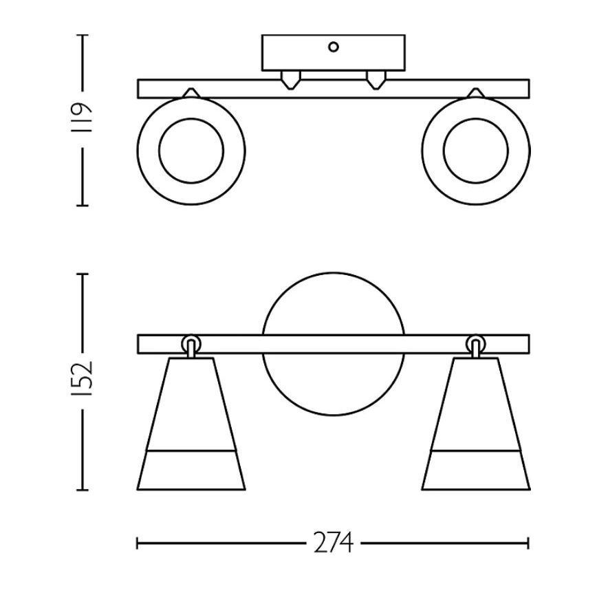 Philips - Foco CLEFT 2xGU10/5W/230V