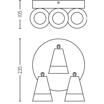 Philips - Foco CLEFT 3xGU10/5W/230V