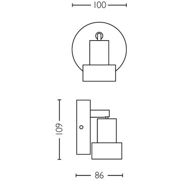 Philips - Foco CONDUIT 1xGU10/5W/230V preto/latão