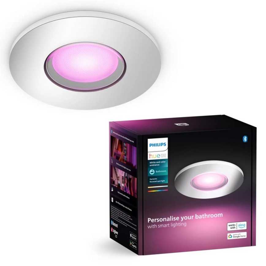 Philips - Foco de encastrar LED RGBW para casa de banho com regulação Hue XAMENTO 1xGU10/4,2W/230V 2000-6500K IP44