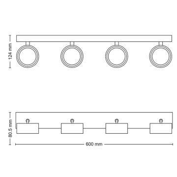 Philips - Foco LED 4xLED/5,5W/230V branco