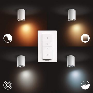 Philips - Foco LED com regulação Hue PILLAR 1xGU10/4,2W/230V 2200-6500K branco