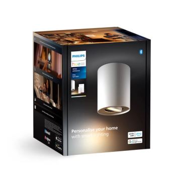 Philips - Foco LED com regulação Hue PILLAR 1xGU10/4,2W/230V 2200-6500K + comando branco