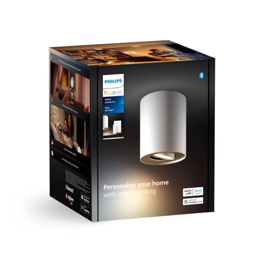 Philips - Foco LED com regulação Hue PILLAR 1xGU10/4,2W/230V 2200-6500K + comando branco