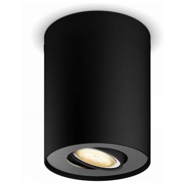 Philips - Foco LED com regulação Hue PILLAR 1xGU10/4,2W/230V 2200-6500K + comando preto