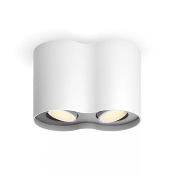 Philips - Foco LED com regulação Hue PILLAR 2xGU10/4,2W/230V 2200-6500K + comando branco