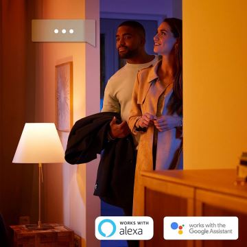 Philips - Foco LED com regulação Hue PILLAR 2xGU10/5W/230V + controlo remoto