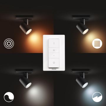 Philips - Foco LED com regulação Hue RUNNER 1xGU10/4,2W/230V 2200-6500K + comando preto