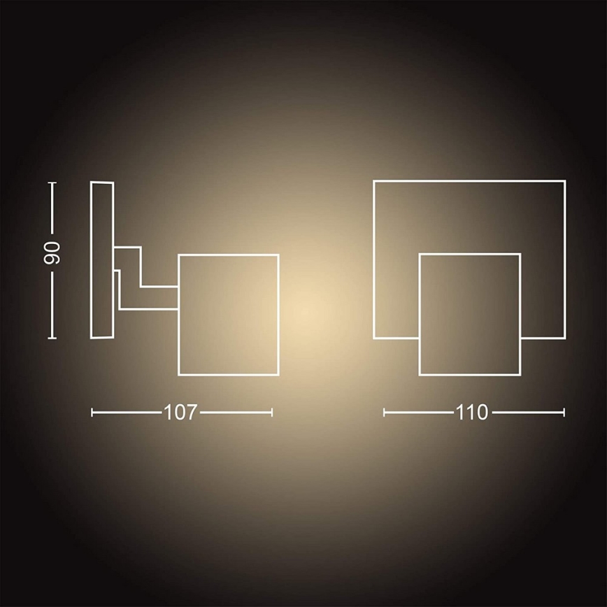 Philips - Foco LED com regulação Hue RUNNER 1xGU10/4,2W/230V 2200-6500K + comando preto