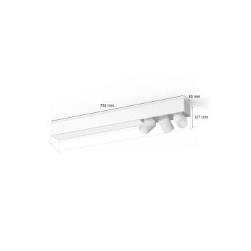 Philips - Foco LED RGBW com regulação Hue CENTRIS 3xGU10/4,2W/230V + LED/11W 2000-6500K