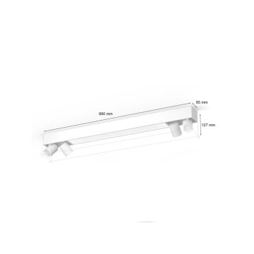 Philips - Foco LED RGBW com regulação Hue CENTRIS 4xGU10/4,2W/230V + LED/11W 2000-6500K