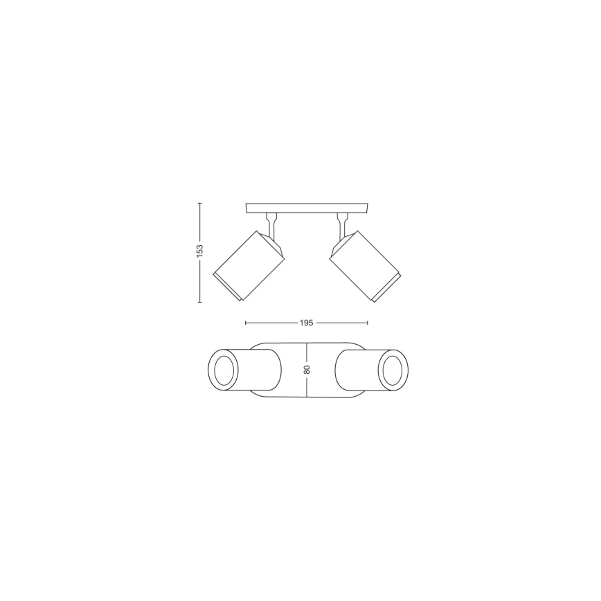 Philips - Foco LED RGBW com regulação Hue FUGATO 2xGU10/4,2W/230V 2000-6500K branco