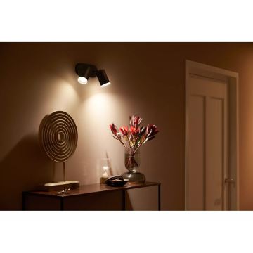 Philips - Foco LED RGBW com regulação Hue FUGATO 2xGU10/4,2W/230V 2000-6500K preto