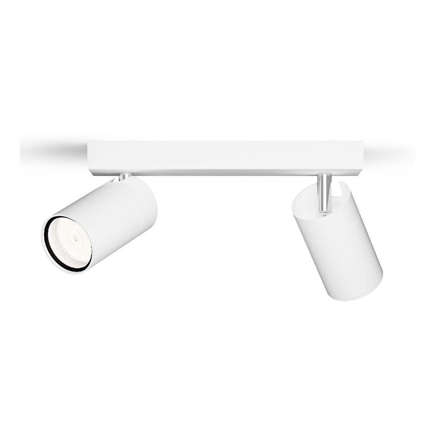 Philips - Foco para casa de banho IDRIS 2xGU10/5W/230V IP44 branco