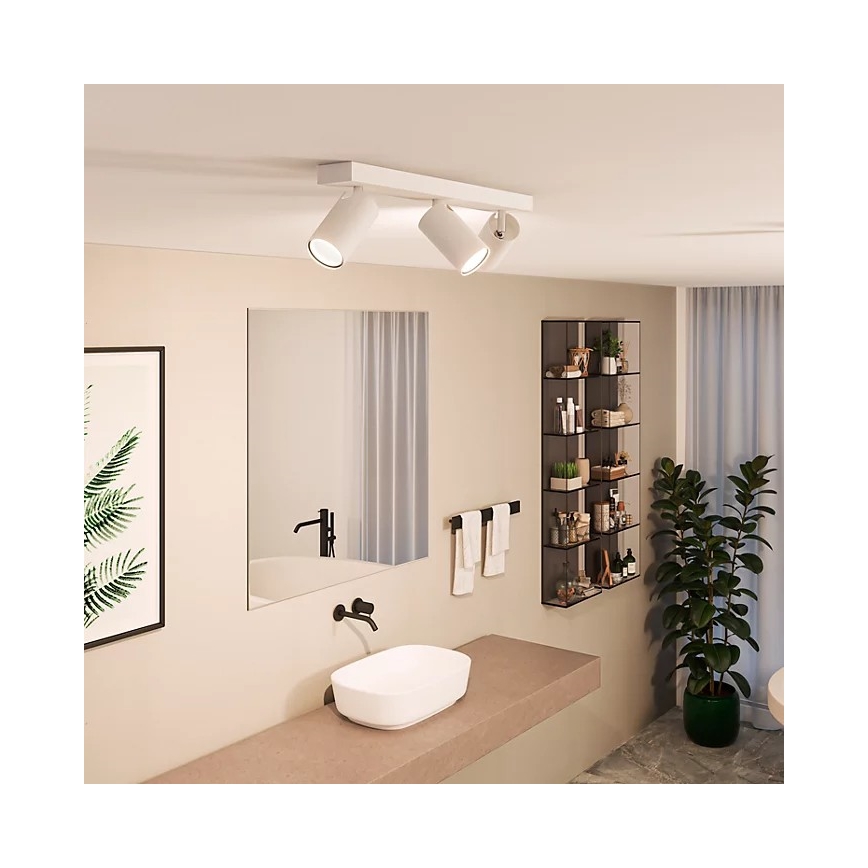 Philips - Foco para casa de banho IDRIS 3xGU10/5W/230V IP44 branco