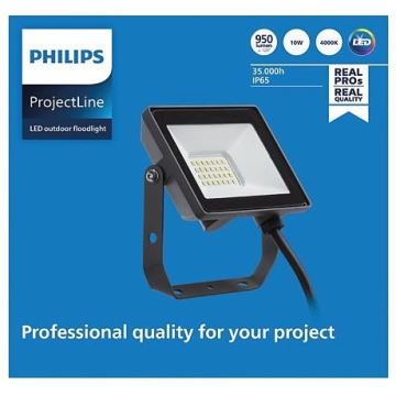 Philips - Holofote exterior LED PROJECTLINE LED/10W/230V IP65 4000K