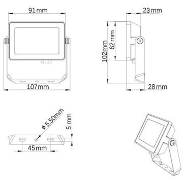 Philips - Holofote exterior LED PROJECTLINE LED/10W/230V IP65 4000K