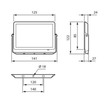 Philips - Holofote LED DECOFLOOD LED/20W/230V IP65