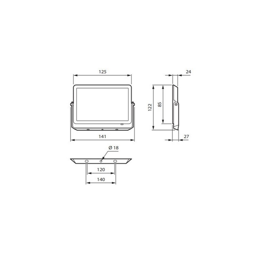 Philips - Holofote LED DECOFLOOD LED/20W/230V IP65