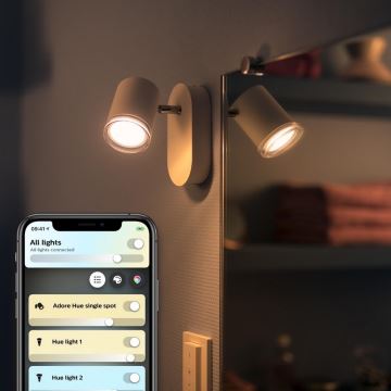 Philips - Iluminação de parede de casa de banho LED com regulação Hue ADORE 1xGU10/5W/230V IP44 + CR