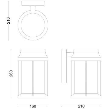 Philips - Iluminação de parede exterior BELLINI 1xE27/25W/230V IP44