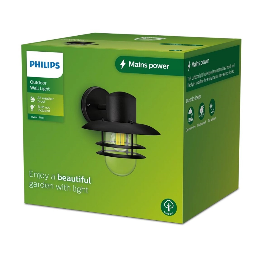 Philips - Iluminação de parede exterior INYMA 1xE27/25W/230V IP44