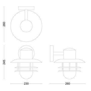 Philips - Iluminação de parede exterior INYMA 1xE27/25W/230V IP44