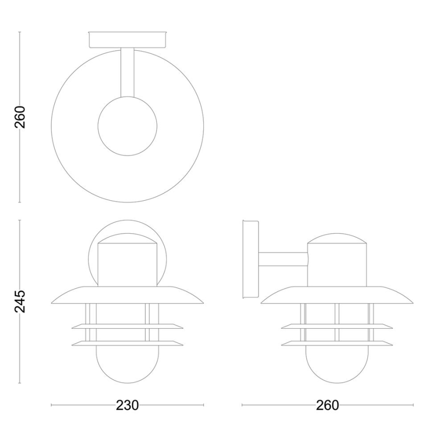 Philips - Iluminação de parede exterior INYMA 1xE27/25W/230V IP44