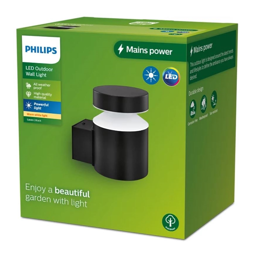 Philips - Iluminação de parede exterior LED LAVEN LED/6W/230V 2700K IP44