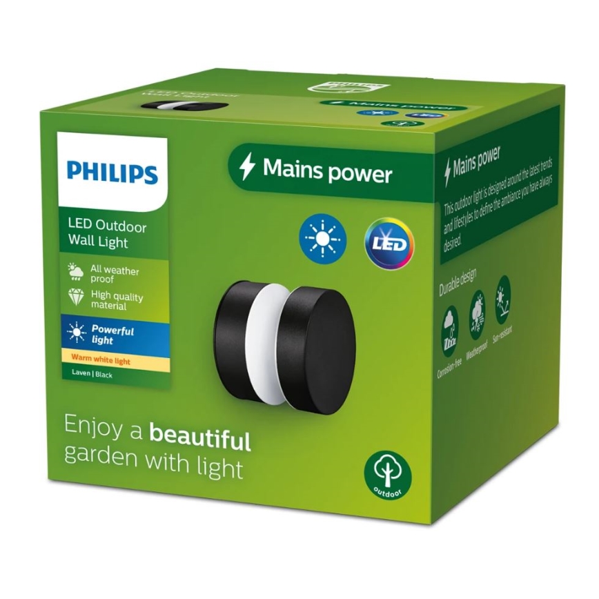 Philips - Iluminação de parede exterior LED LAVEN LED/6W/230V 2700K IP44