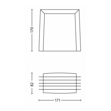 Philips - Iluminação de parede exterior SHADES 1xE27/15W/230V IP44 cinzenta