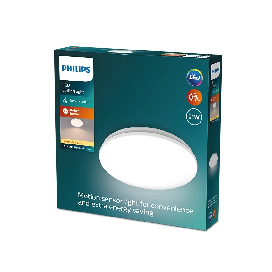 Philips - Iluminação de teto LED com sensor ACUNA LED/21W/230V 2700K