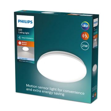 Philips - Iluminação de teto LED com sensor ACUNA LED/21W/230V 4000K