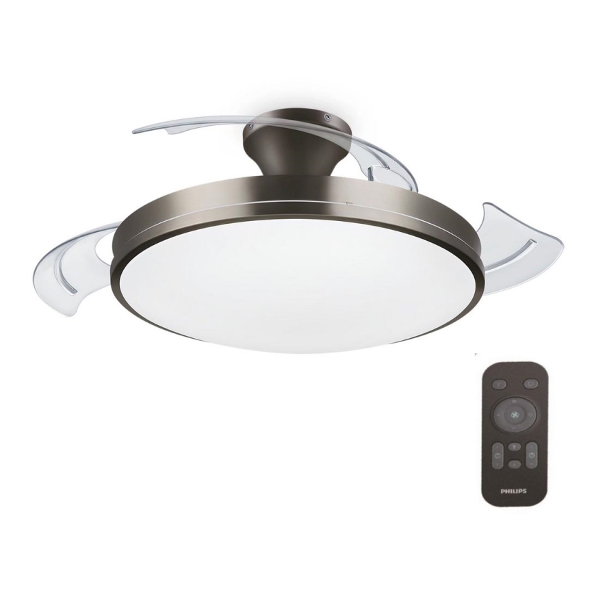 Philips-Iluminação de teto LED com uma ventoinha BLISS LED/35W/230V 5500/4000/2700K níquel + comando