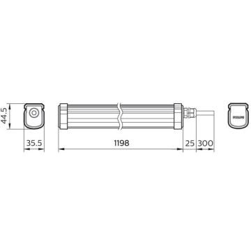 Philips - Iluminação industrial LED PROJECTLINE LED/34W/230V IP65